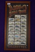 A set of collectable cigarette cards for Motor Cars by Taddy Myrtle Grove