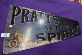 A modern Pratts motor spirit sign