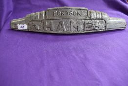 An early Fordson Thames bonnet badge.