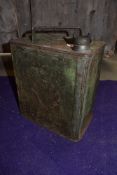 A vintage garage 2 gallon oil can for Shell Mex