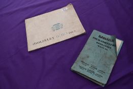 Two instruction manuals for Wolseley Motors