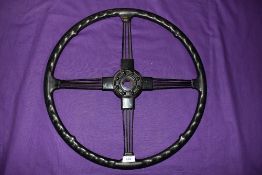 A vintage lorry or heavy goods vehicle steering wheel