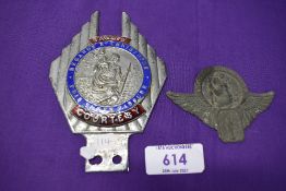 A motor car engine badge Safety Courtesy St Christopher