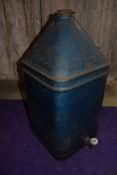 A large five gallon tank with lid in Esso colours
