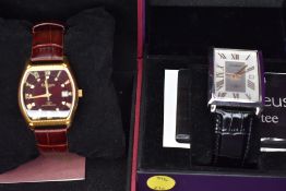 Two gent's fashion wrist watches by Amadeus & Decennis