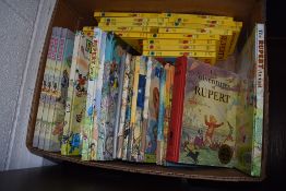 A good selection of vintage childrens Rupert Bear story books and annuals