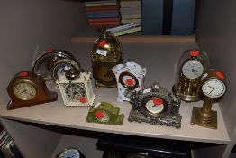 A selection of ten clocks of various styles and makes