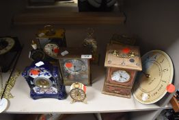 A selection of clocks various makes and styles