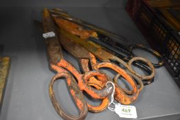 Five sets of large size haberdashery or similar scissors