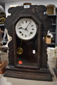 An American carved frame wall clock