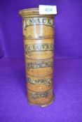 A late Victorian box wood turned spice tower for mace cloves cinnamon all spice and nutmeg general