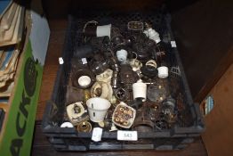 A selection of various bakelite light switches fixtures and fittings