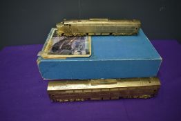 A KMT American Brass HO scale Diesel Locomotive Set, unpainted, in original box