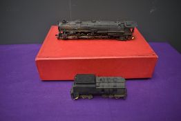 A Samhongsa Key Imports American Brass HO scale 4-12-2 Union Pacific Bald Face Loco & Tender 9013,