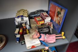 A selection of mixed Toys including a Pelham Puppet, Girl having moveable mouth and wearing pink