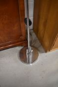 A modern Chrome standard lamp