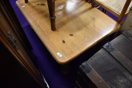A modern yellow pine coffee or low table