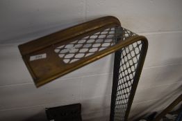 A Victorian pierced brass fender, width approx. 122cm (4ft)