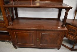 An early 20th Century buffet labelled by Maple &Co having been presented by the Bersted Church