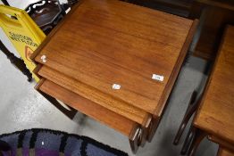 A G plan teak nest of three tables