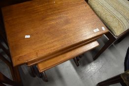 A G plan teak nest of three tables