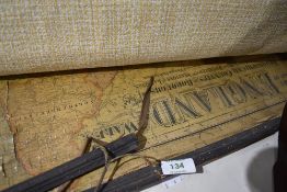 A Vintage wall map, England & Wales
