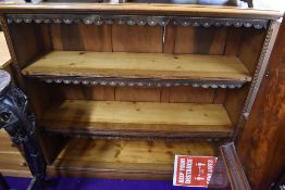 A 19th Century oak bookshelf , width approx. 125cm