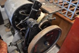 An industrial Adana letter type set printing press motorised unsure of model number