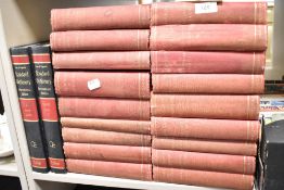 A selection of library books including Charles Dickens and Tennyson