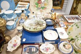 A selection of ceramics and figures including Beatrix Potter brown stamp Beswick Old Mr Brown and