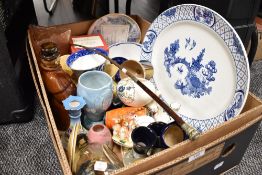 A selection of ceramics including Chinese style Beswick and Doulton