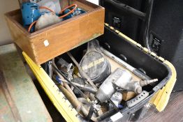 A selection of vintage electric, mechanics and similar tools