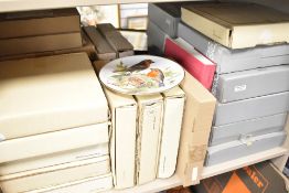 A selection of ceramic display plates by Bradford exchange and Wedgwood mostly in animal designs