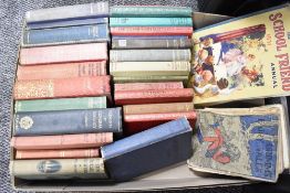 A selection of vintage text and reference books including annuals and Elements of General Zoology