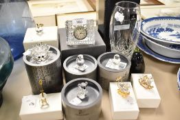 A selection of fine glass wares including Swarovski crystal and Royal Doulton most being boxed