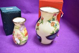 Two cloisonne vase both from the Metropolitan Museum of Art largest measuring 18cm tall
