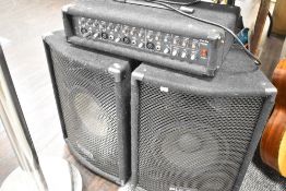 A Pulse 100watt speaker and a four channel Pulse amplifier