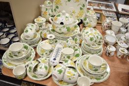 A fine part tea and dinner service by Villeroy and Boch in the Geranium design all pieces seeing