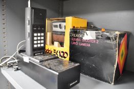 Two instant Polaroid cameras including Kodak EK100 and Polaroid Square shooter 2 in box