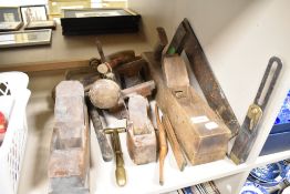 A selection of cabinet makers and wood workers antique planes including Summers Varvill multi plane
