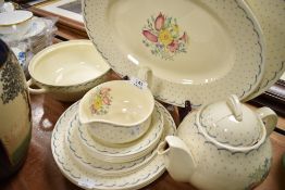 A selection of ceramics by Crown Works Burslem Susie Cooper