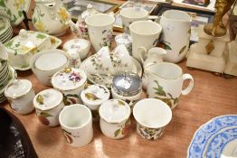 A selection of tea and dinner wares by Portmeirion and Royal Worcester Evesham