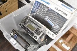 Three in car radio stereo systems