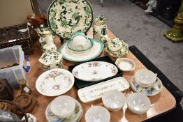 A selection of ceramics including Masons Chartreuse and Minton etc