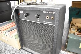 A vintage solid state guitar or instrument amp