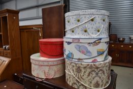 A selection of decorative hat boxes