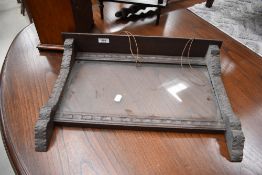 A 19th Century oak glazed frame/panel, probably having housed an embroidery