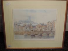 A Ltd Ed print, after Ottonello, Lancaster, signed and numbered 404/500, 29 x 36cm, plus frame and