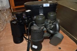 Two pairs of binoculars including Photax 10x50 and Dia Stone 8x 20x50