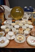 A good selection of Royal coronation wares and souvenir ceramics including Edward plate and Victoria
